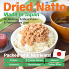 YAMASAN KYOTO UJI Japanese Natto Fermented Soybean, Freeze-Dried Natto Beans, Japanese Probiotic and Prebiotic Superfood - Vitamin K, Low Sodium, Non-GMO, Vegan, Made in Japan 70g(2.4oz)