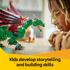 LEGO Creator 3 in 1 Medieval Dragon Toy - Building Toy with 3 Build Options, Dragon, Sea Serpent, or Phoenix - Fantasy Set for Kids, Boys and Girls, Ages 9+ - Gift Idea for Birthdays - 31161