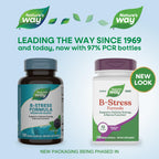 Nature's Way B-Stress Formula, Supports Cellular Energy & Nerve Function*, with Vitamins C, B12, Vitamin B6 & More, Gluten Free, 100 Vegan Capsules (Packaging May Vary)