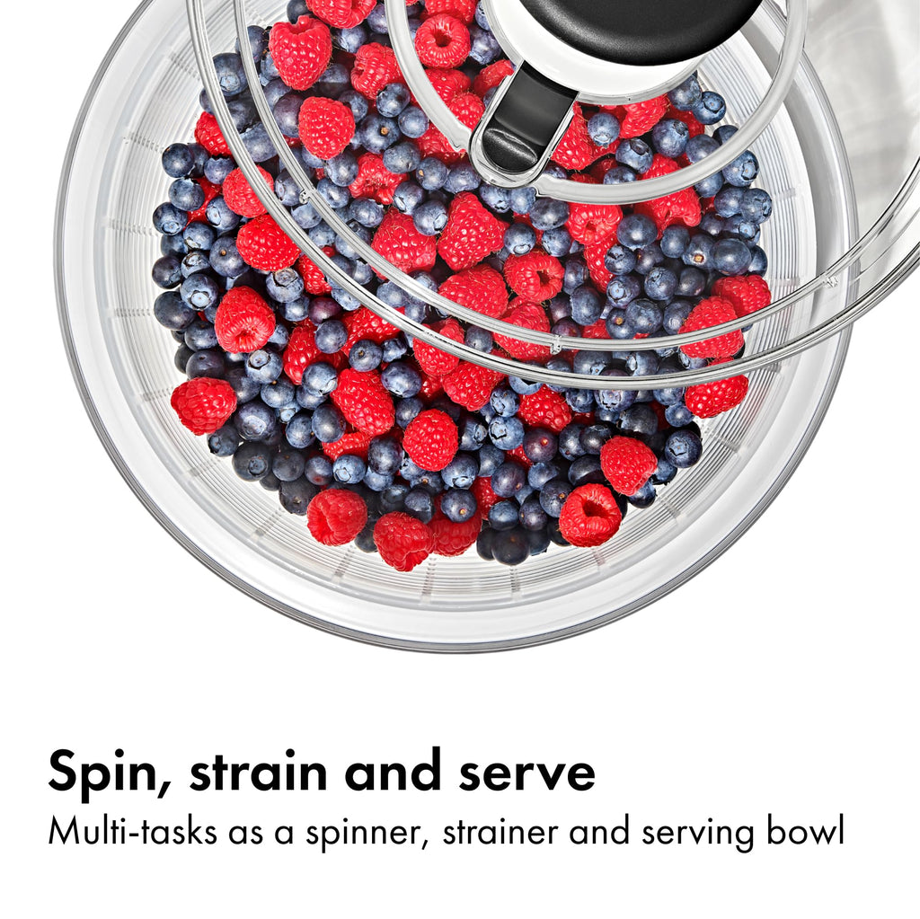 OXO Good Grips 6.22 Qt Salad Spinner, Vegetable Washer with Bowl & Strainer