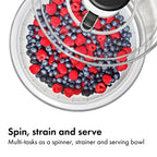 OXO Good Grips 6.22 Qt Salad Spinner, Vegetable Washer with Bowl & Strainer