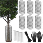 UQM 6 Pack Tree Trunk Protector, 12 Pcs Metal Tree Guards Trunk Protector