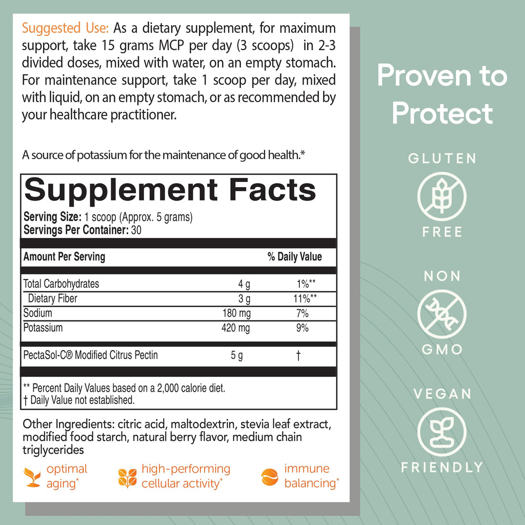PectaSol Modified Citrus Pectin – 551g Berry Powder – Total-Body Health Supplement to Support Heart, Immune System, Inflammation Response & Healthy Aging + Maintain Healthy Galectin-3 Levels