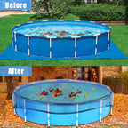 18 Feet Round Leaf Net Cover for Above Ground Pool, Winter Cover Mesh Cover with 12 Pcs Large Metal Clips，Pool Safety Net Fits 18FT Above Ground Pools, Keeps Leaves Out of Your Pool （Black）