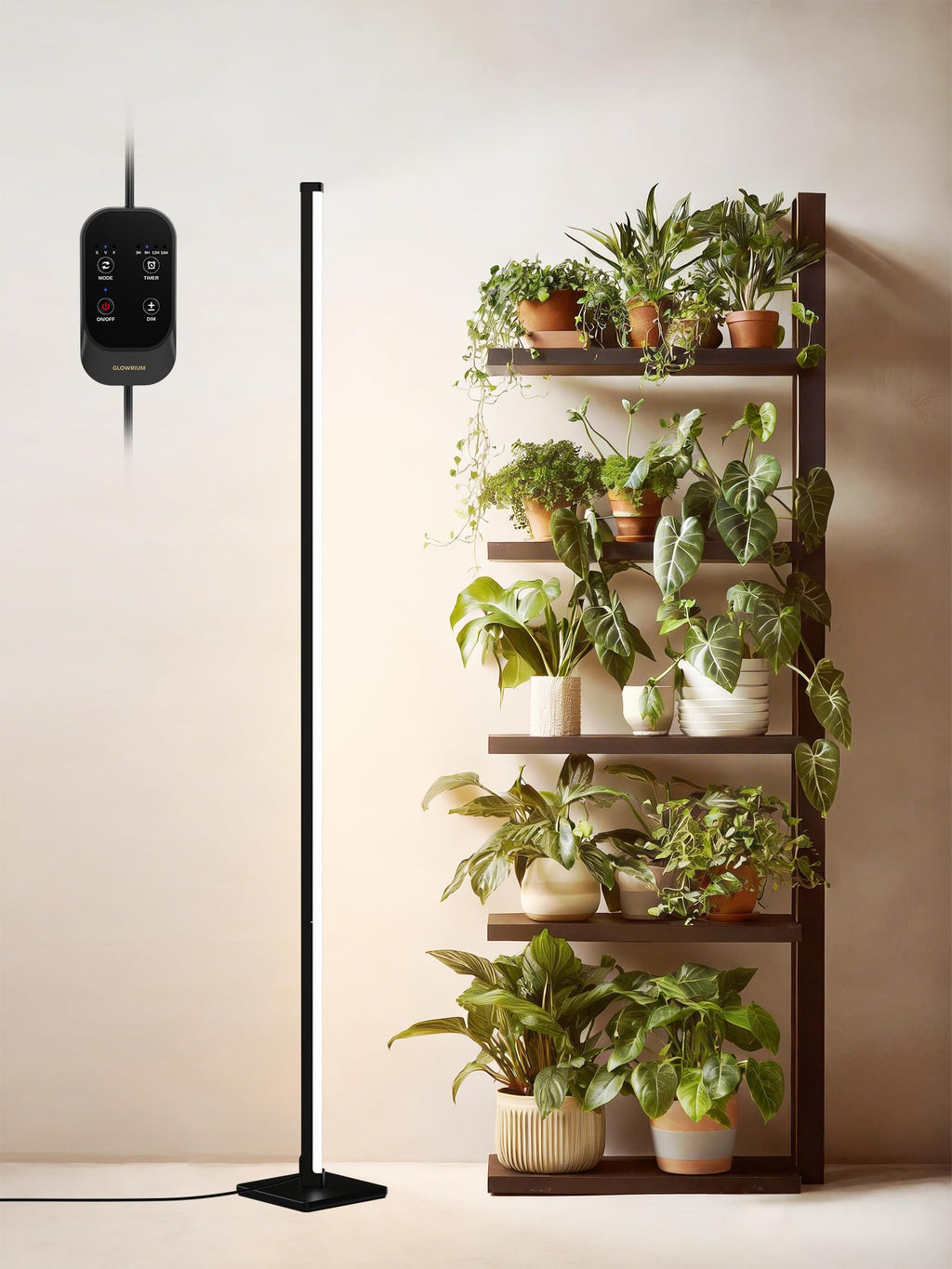 GLOWRIUM 60in Standing Grow Light, Vertical Grow Lights for Indoor Plants