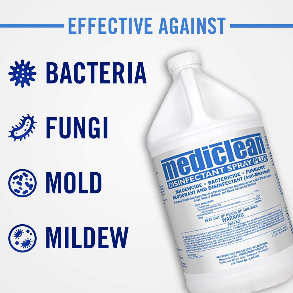 Mediclean Disinfectant Spray Plus Professional Antimicrobial Spray for Use After Floods, 1-Gal Bottle