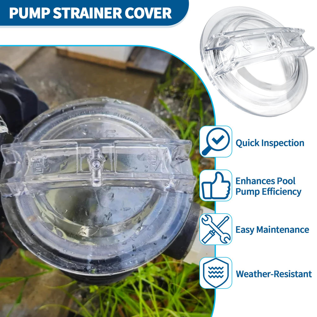 SPX3100D Pump Strainer Cover Compatible with Hayward Super II Pumps SP3000 SP3000X Series, Thread Pool Pump Lid with Strainer Cover O-Ring SPX3000S Compatible with Hayward Chlorine & Bromine Feeders