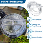SPX3100D Pump Strainer Cover Compatible with Hayward Super II Pumps SP3000 SP3000X Series, Thread Pool Pump Lid with Strainer Cover O-Ring SPX3000S Compatible with Hayward Chlorine & Bromine Feeders