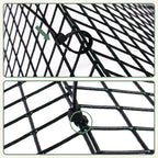 Warmfarm 12 Pics DIY Metal Plant Protectors from Deer, Garden Fencing Animal Barrier Size 11.8 * 11.8 inches, Mesh Plant Cage Chicken Wire Cloche for Plants with Stakes and Nylon Cables (12 Pcs)