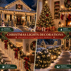 OZS Connectable 2-Pack 164Ft 400LED Christmas String Lights, Warm White
