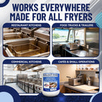 8LB Boil-Out Whiz Deep Fryer Cleaner - Degreaser Powder for Commercial Kitchen Cleaning Oil Saver - Deep Fryer Pot & Coil Safe - Extend Oil Life, Save Time & Energy - by FryOilSaver Co