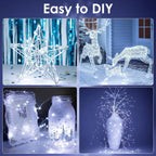 4 Pack Fairy Lights Battery Operated 16FT 50 LED String Lights Cool White