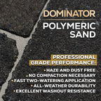 10 Pound Titanium Gray DOMINATOR Polymeric Sand with Revolutionary Ceramic Flex Technology for Stabilizing Paver Joints/Gaps, 1/8” up to 4”, Professional Grade Results