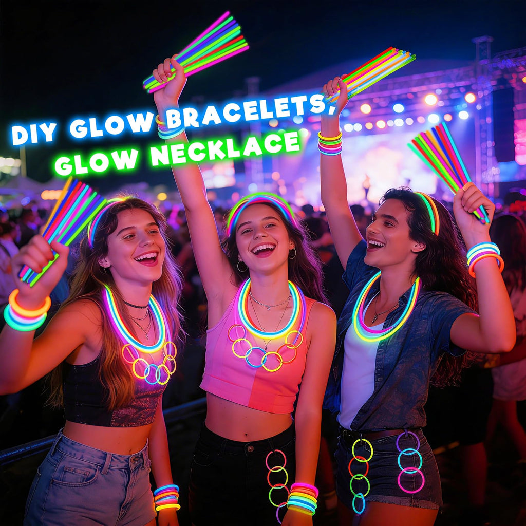 500 Pack Glow Sticks Bulk Party Pack Bright Glow in the Dark Party Supplies