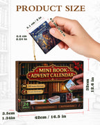 Mini Book Advent Calendar 2026 for Book Lovers, 24 Christmas Ornaments