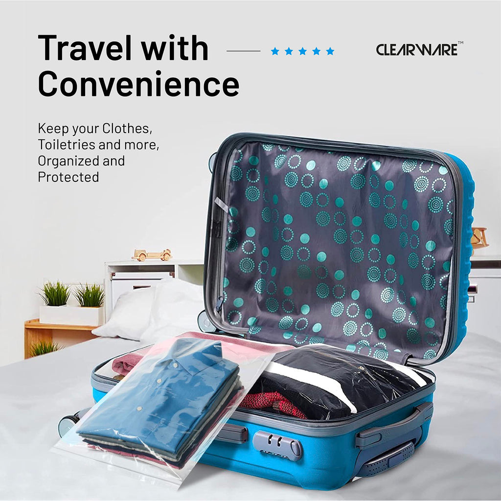 Large Storage Bags With Zipper Top - 3 Gallon Size, 16" x 18", Extra Large Plastic for Clothes, Travel, Moving, Large Reusable freezer bags, BPA-Free, 2-mil Thick (X-Large, 25, Count)