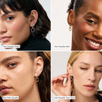 Ana Luisa Ash Double Hoop Earrings for Women - 14K Gold Plated, Silver & Two-Tone Drop Dangle Hoop Earring - Trendy Paperclip Link Huggie Hoop - Hypoallergenic, Water-Resistant & Tarnish-Free Jewelry