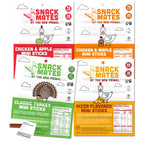 Snack Mates by New Primal Sampler Four Flavor Pack, Mini Meat Sticks, High Protein and Low Sugar Kids Snack, Gluten Free, Soy Free, Paleo, Lunchbox Friendly, 20 Count