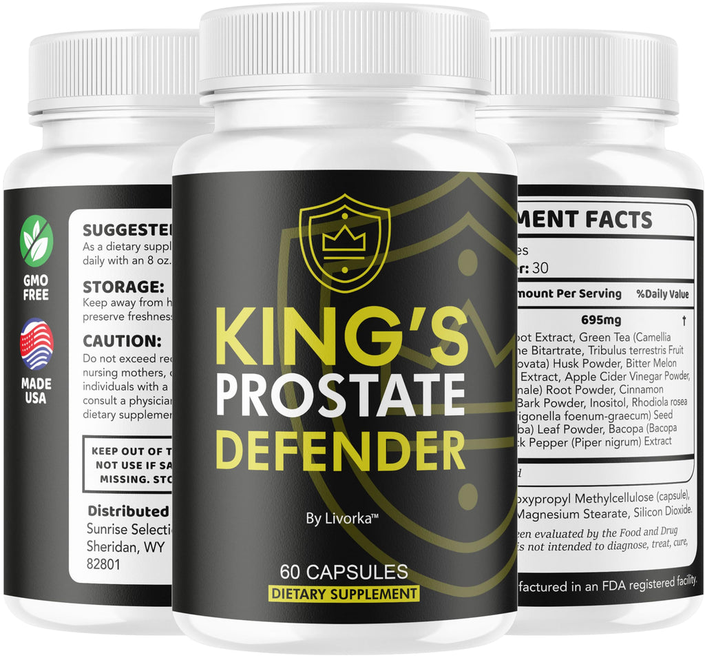 Kings Prostate Defender Capsules - Official Kings ProstateDefender Pills Advanced Supplement Support, All Natural Formula for Overall Health & Wellness Reviews, 60 Capsules for 1 Month