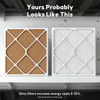 Aerostar 18x30x1 MERV 8 Pleated Air Filter, AC Furnace Air Filter, 4 Pack (Actual Size: 17 1/2" x 19 1/2" x 3/4")