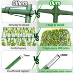 Cucumber Trellis 16mm for Raised Bed 48" L x 64" H, U-Shape Heavy-Duty Metal Garden Trellis for Climbing Plants Outdoor, Vegetable Arch Support Frame for Tomato Pea Zucchini Grape Flowers Vines