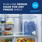HydraFitt Refrigerator Water Dispenser 1.1 Gallon – Leak-Proof Slim Fridge Water Container with Spigot – BPA-Free Refillable Water Jug (Light Blue)