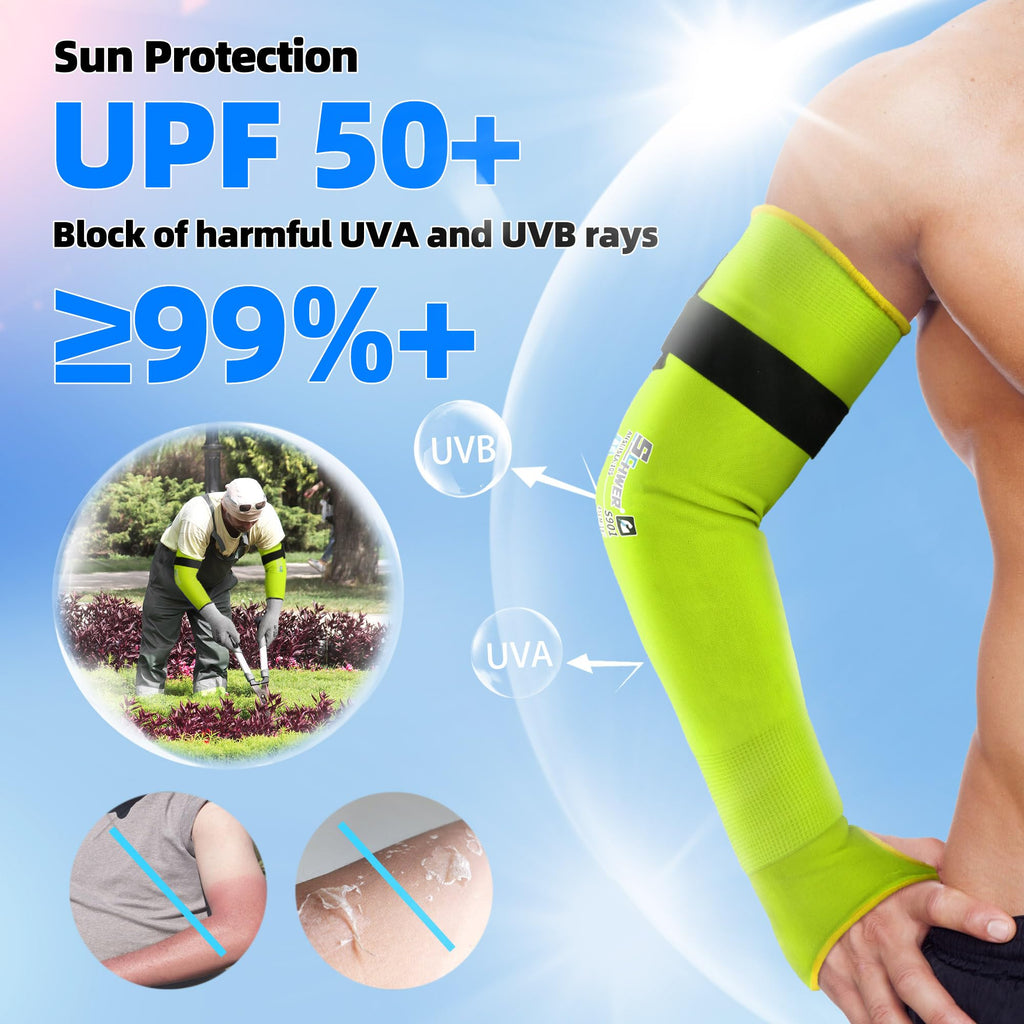 Schwer 100 Pairs AIR-SKIN Arm Sleeves S901 for Thin Skin, ANSI A6 Cut Resistant Arm Protectors for High Risk Work, UPF50+ UV Protection Cooling Farmer Sleeves for Gardening, Lightweight, Breathable