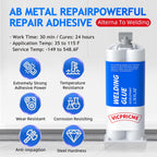 Metal Glue,Heavy Duty Waterproof Epoxy Welding Adhesive,30min Set, 24h Cure