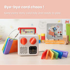 12 Pcs Card Holder for Yoto Cards with 2 Ring Loops, Reusable Portable Yoto Card Holder Ring Set, Kids Travel Carrier, Audio Story Card Storage Organizer, Accessories Compatible with Yoto Mini Player