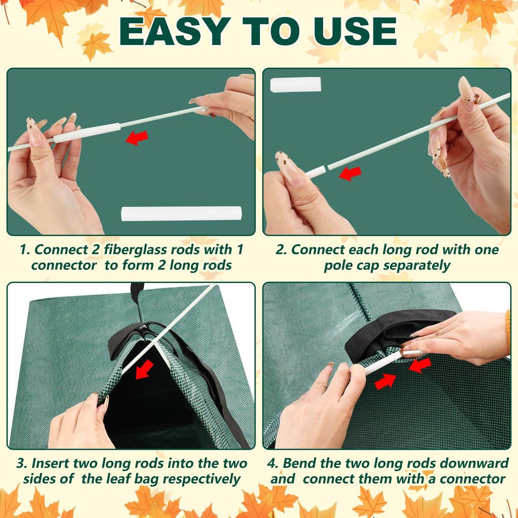 UQM 60 Gallon Large Leaf Collector, Easy Storage & Transport