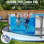 WaveHaven 15FT Pool Liner Pad,Round Pool Liners for Above Ground Swimming Pools,360G/M² Thicker Heavy Duty Round Pool Liner Pad,Underneath Pool Mat, Swimming Pool Liners for Padding and Protection