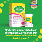 Culturelle 4-in-1 Probiotics for Women, Daily Probiotic & Prebiotic Supplement to Support Vaginal Health, Digestive Health, Immune Health, Occasional Diarrhea, Gas & Bloating Relief, Non-GMO, 30 Count