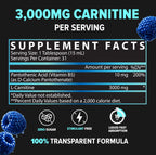 Nutrex Research L Carnitine 3000 - Clinically Dosed L-Carnitine Liquid for Energy, Metabolism & Muscle Recovery - No Sugar, No Carbs, No Stimulants - 31 Servings (Blue Raspberry, 31 Servings)