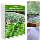 Garden Netting, 15x15Ft Plant Covers Ultra Fine Mesh Netting Pest Barrier Protection Bird Mosquito Net Plants Cover for Vegetables Fruits Flowers Crops Garden