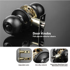 Exterior Door Lock Set with Deadbolt, Single Cylinder Deadbolt Lock and Door Knob Set, Keyed Alike Door Locks for Front Door,Matte Black Door Knob and Deadbolt Set(2Pack Set)