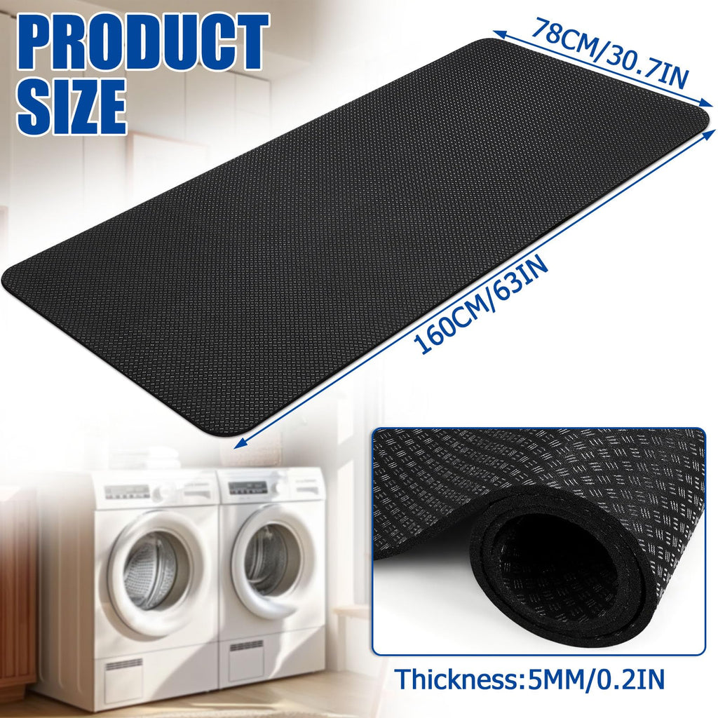 Gsbomzap Doubled-Sided Non Slip Under Washing Machine Mat, 63" x 30.7"