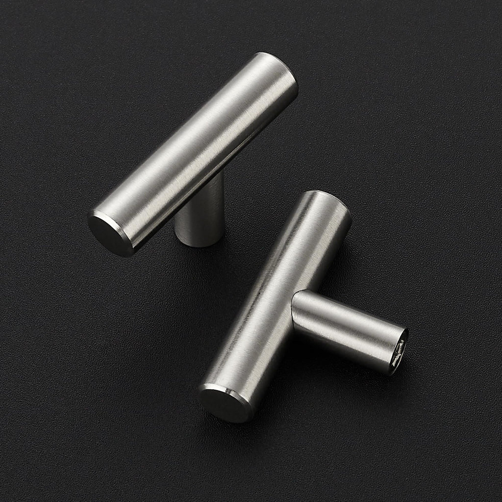 30 Pack Brushed Nickel Cabinet Knobs, 2in Length T Bar Drawer Pulls