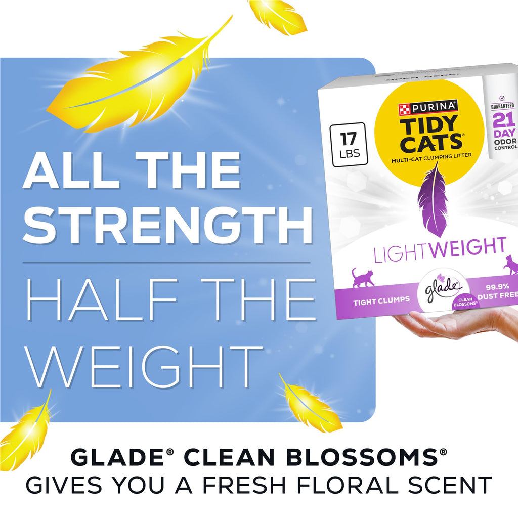 Purina Tidy Cats LightWeight Glade Clean Blossoms Litter, 17 lb