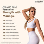 terra360° Natural Moringa Leaf Powder Capsules - 800mg, Vegan, Non GMO, 3rd-Party Tested, Gluten-Free, Immune - Super Food with Essential Vitamins & Antioxidants, 60 Capsules