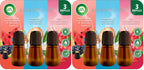 Air Wick Essential Mist Refill Multipack - Watermelon & Berries, Sea Spray & Breeze, Honeysuckle & Raspberry (Pack of 6)