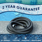 Sepetrel Manual Pool Vacuum Hose 1-1/2" x 30ft, Kink-Free Swivel Cuff Heavy Duty Spiral Wound Pool Cleaner Hose for Inground & Above Ground Pools, Skimmer,Not for Automatic Cleaners