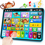 Learning Tablet for Toddlers 1-3 Trilingual Learning Toys with Music & Sound, Montessori Speech Therapy Toys for 1 Year Old Boy Girl Musical Baby Toys 12-18 Months Toddler Toys Age 1-2 2-3 Gifts