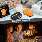 Waterproof Butane Torch Lighter Refillable Windproof Jet Flame Lighters for Fireplace Fireworks Grill Camping BBQ Lighter Gift for Man,2 Pack (Without Gas) (Orange+Orange)