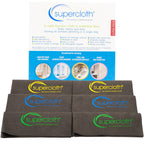 Supercloth® Premium Microfiber Cleaning Cloth for All-Purpose, Lasts Over 5 YEARS, Glasses Cleaning Cloth, Microfiber Cleaning Cloth for Cars, Magic Reusable Cloth Streak-Free 100% Made in Italy (6pk)