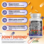 Clean Nutraceuticals Glucosamine Chondroitin MSM 1500mg with Turmeric Curcumin, Collagen, Hyaluronic Acid, Omega 3 – Joint Health Supplement for Men & Women (120 Count (Pack of 2))