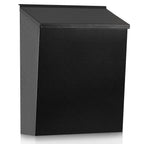 KYODOLED Convenient and Durable Wall Mount Mailbox for Outside, Easy Installation, Ample Storage Space to Accommodate Standard-Sized Letter, Magazine, Check, Black, Drop Box for Home or Apartment