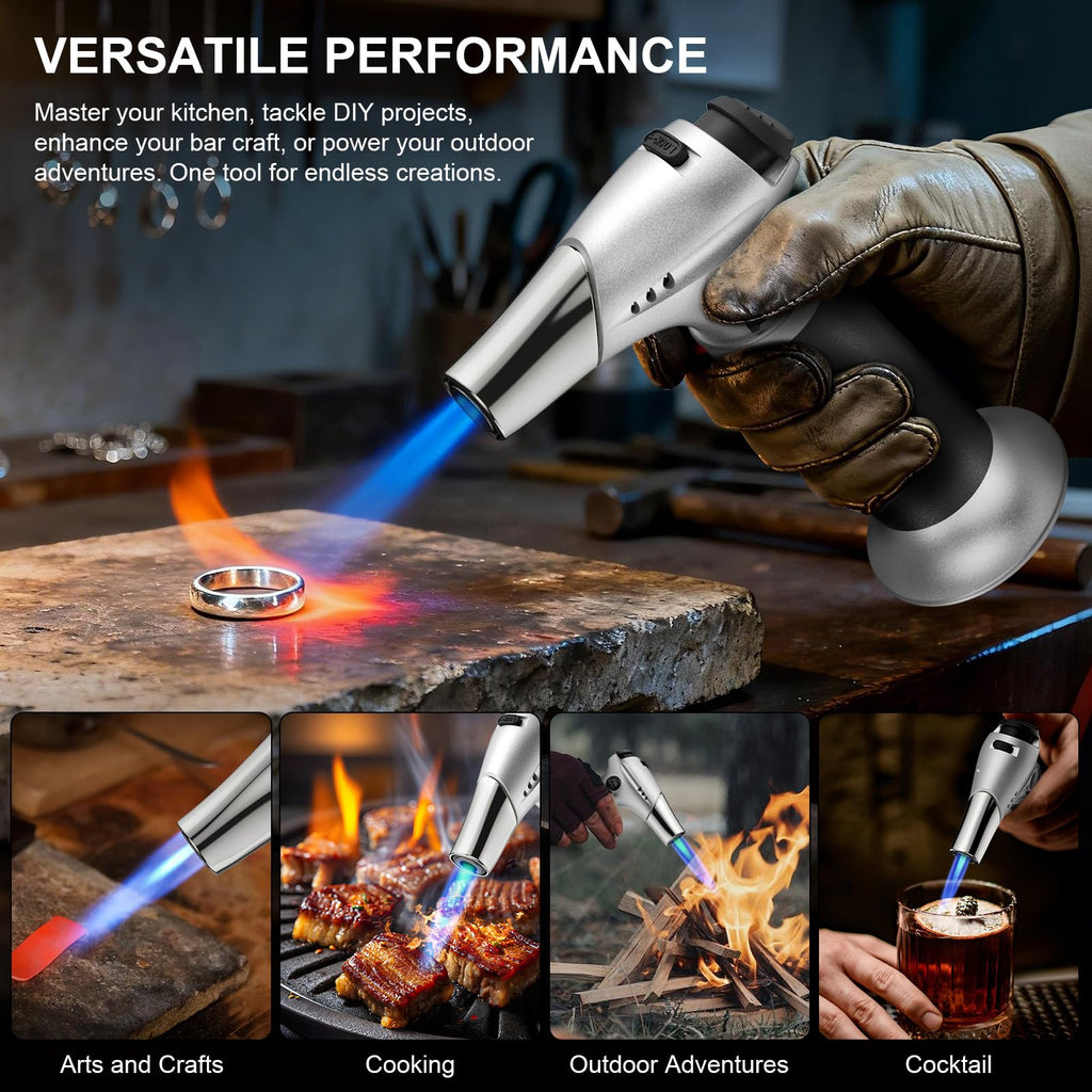 TBTeek Kitchen Butane Torch with Safety Lock for Baking, Crafts & Steak