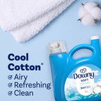 Downy Soft, 2 in 1 Soft and Fresh Liquid Fabric Softener, Cool Cotton, 140 fl oz, 190 Loads, Fabric Conditioner Liquid provides softness and freshness for fabrics
