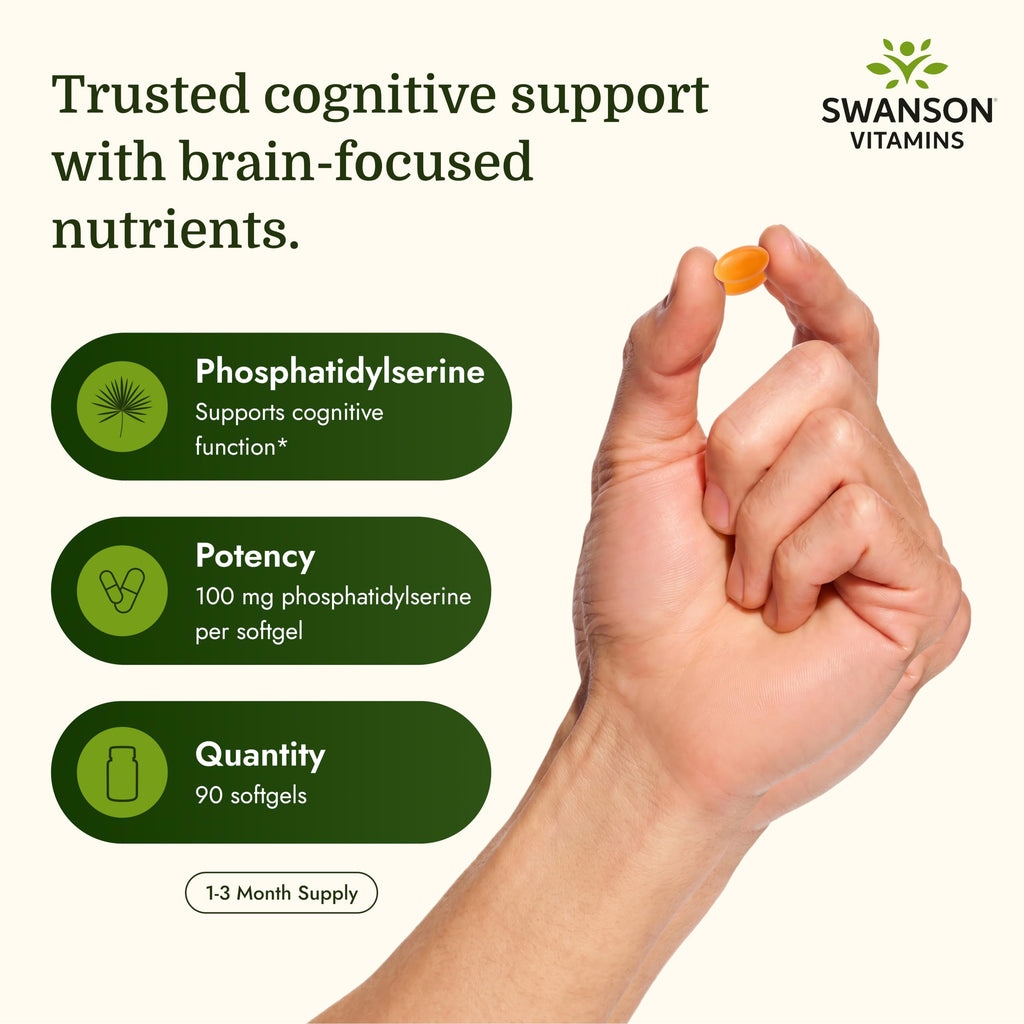 Swanson Phosphatidylserine 100 Milligrams 90 Sgels