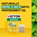 Victor Scent-Away Mouse Repellent Pouches 10-Pack, Natural Rodent Deterrent